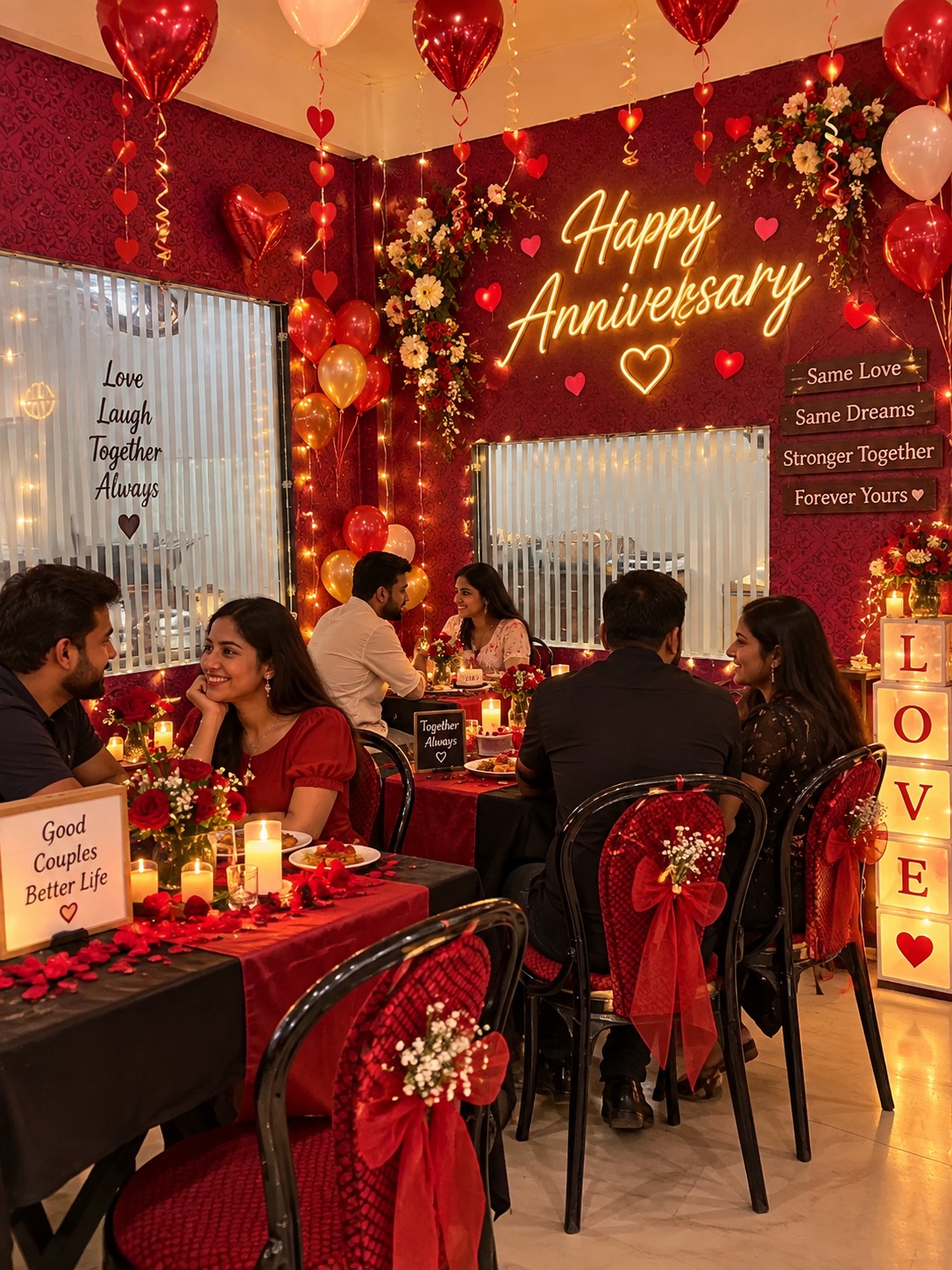 Romantic Anniversary Corner at Guchu Puchu Cafe